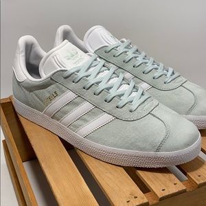 ADIDAS GAZELLES Green Cloud White Gold Metallic